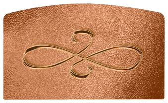 DACRO-601-CP-SH-CPCopper Scroll Shimmer Copper Bckground